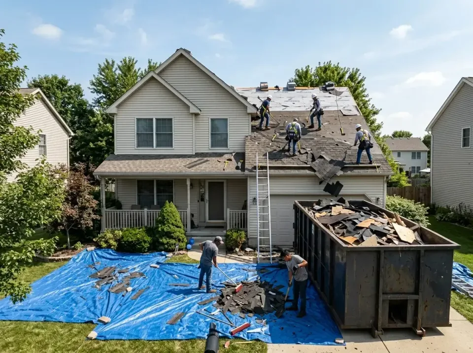 roof-replacement-debris-remova-004 — frequently asked questions, Cheapest Dumpster Rentals in Jacksonville, AL